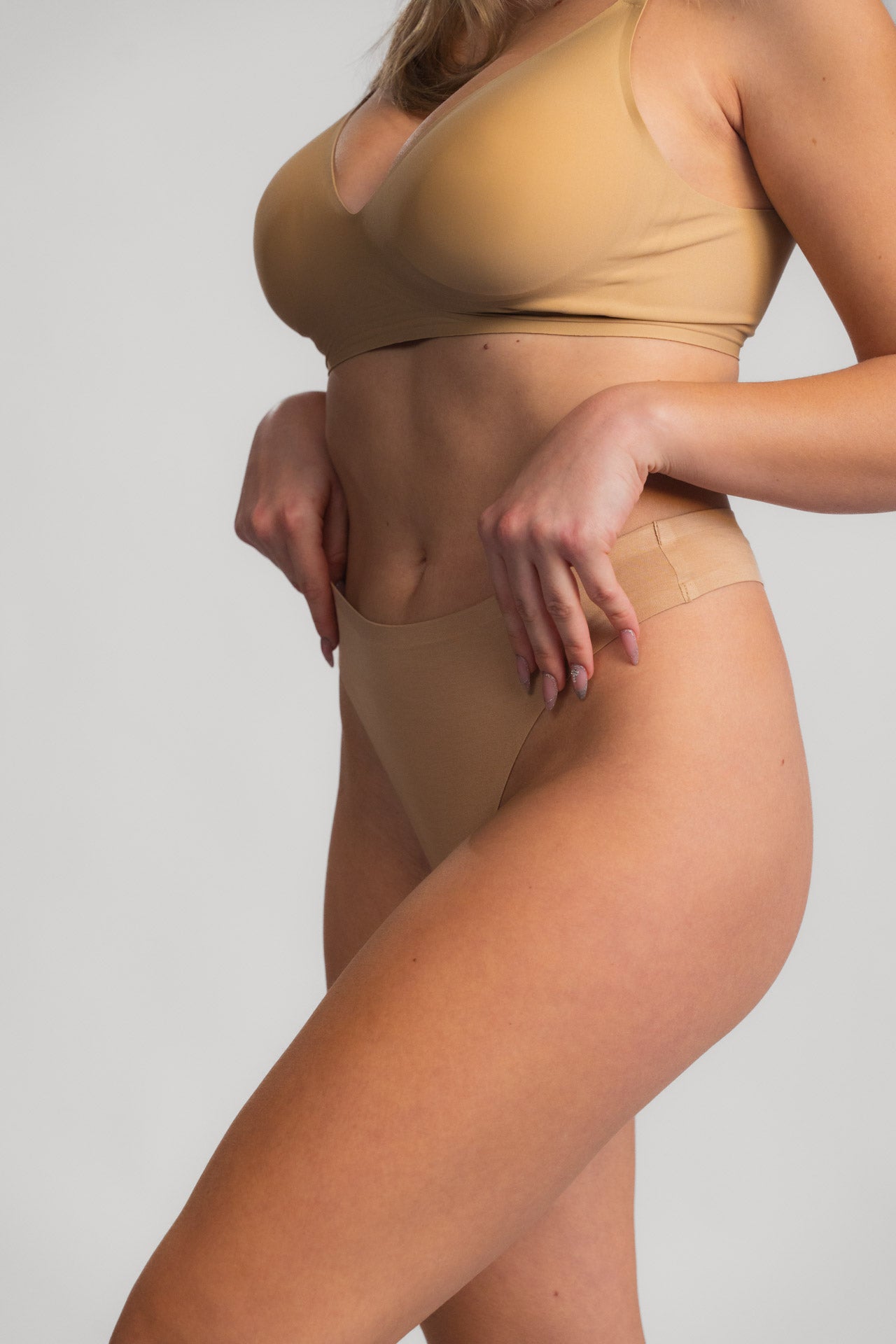 Seamless tange LUXE BEIGE - 2 kom