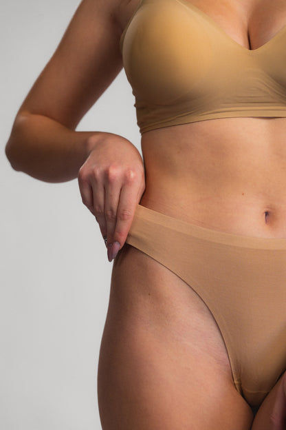Seamless tange LUXE BEIGE - 2 kom