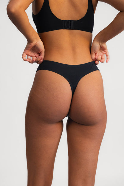 Seamless tange LUXE BLACK - 2 kom