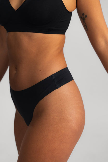 Seamless tange LUXE BLACK - 2 kom